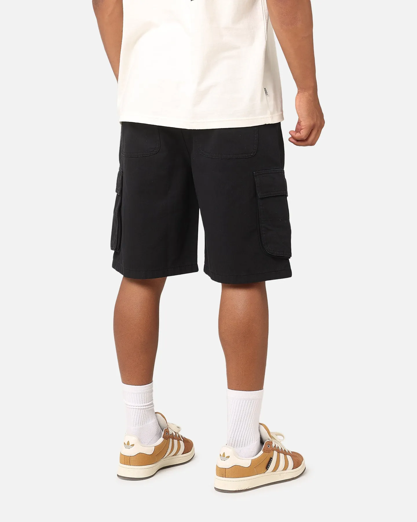 S Double Cargo Work Shorts Black