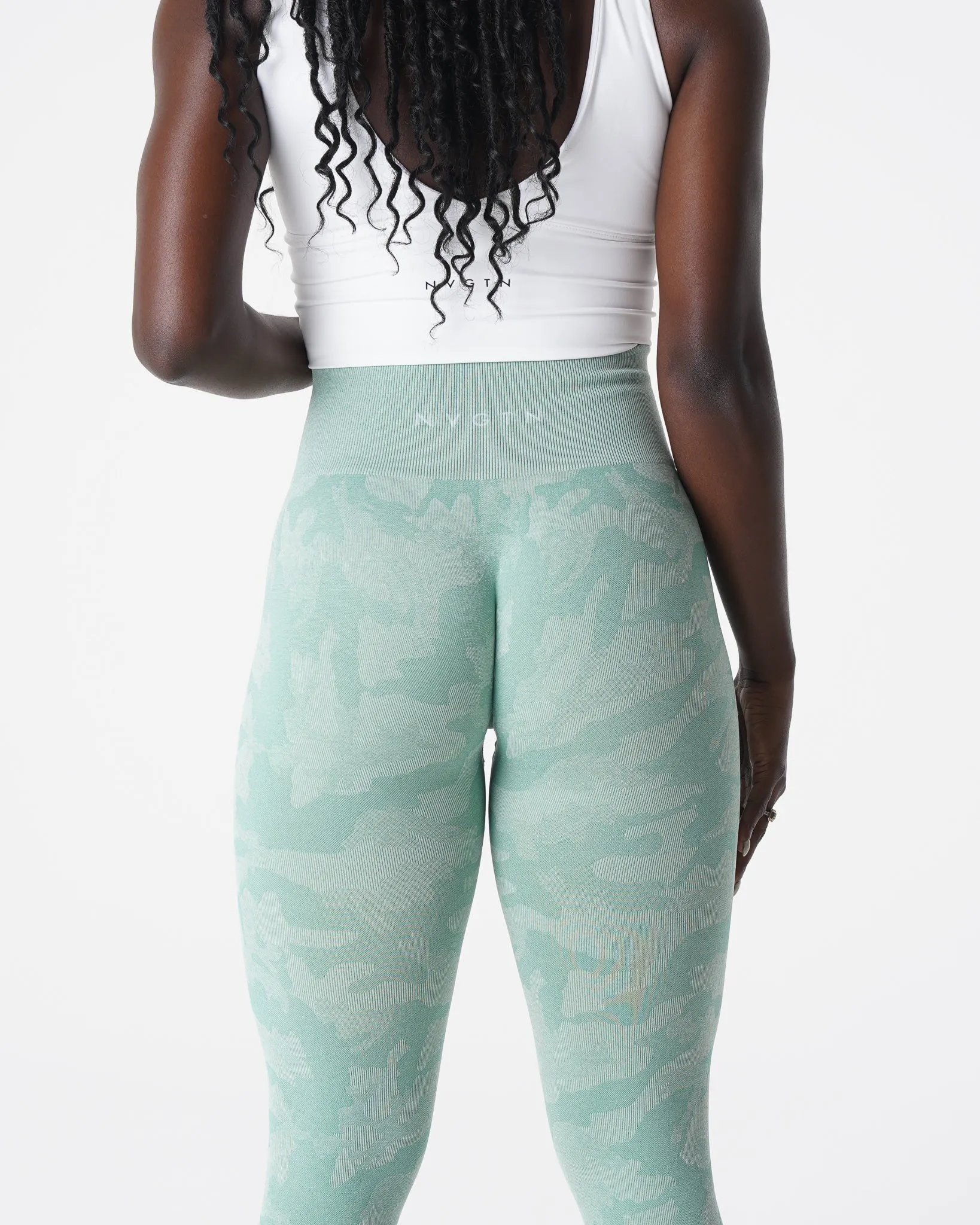 Sage Green Camo Seamless Leggings