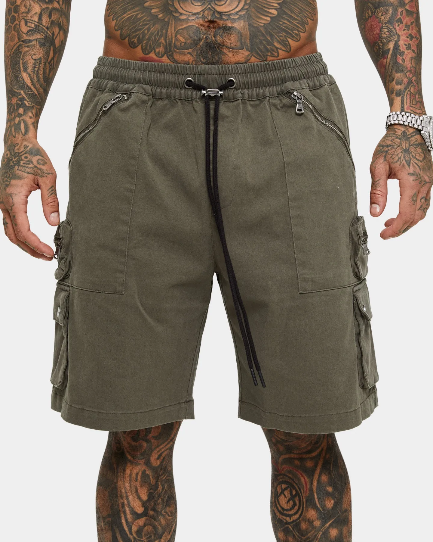 Saint Morta Desolation Cargo Shorts Army Green