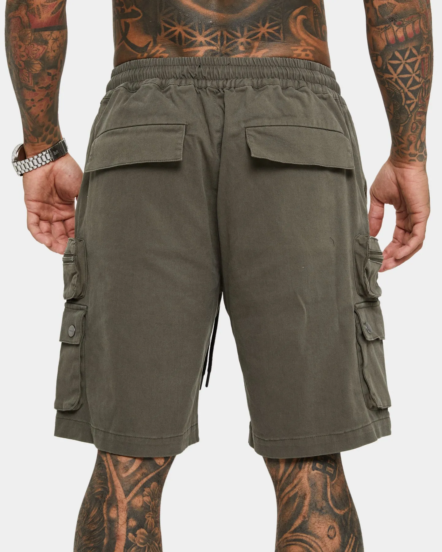 Saint Morta Desolation Cargo Shorts Army Green