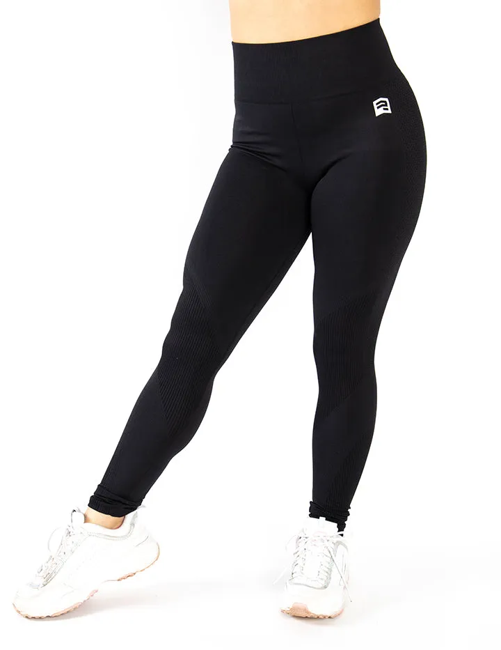 SEAMLESS '3D FIT' SCULPT LEGGINGS - BLACK