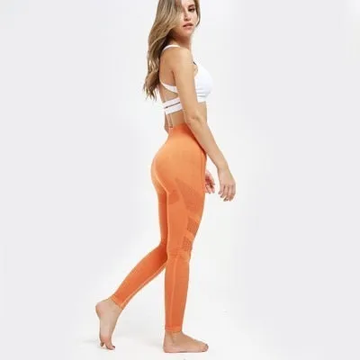 Sexy Seamless Leggings High Waist Sport Yoga Pants Push Up Elastic Yoga Sport Leggings Fitness Gym Running Pants Sports Clothing