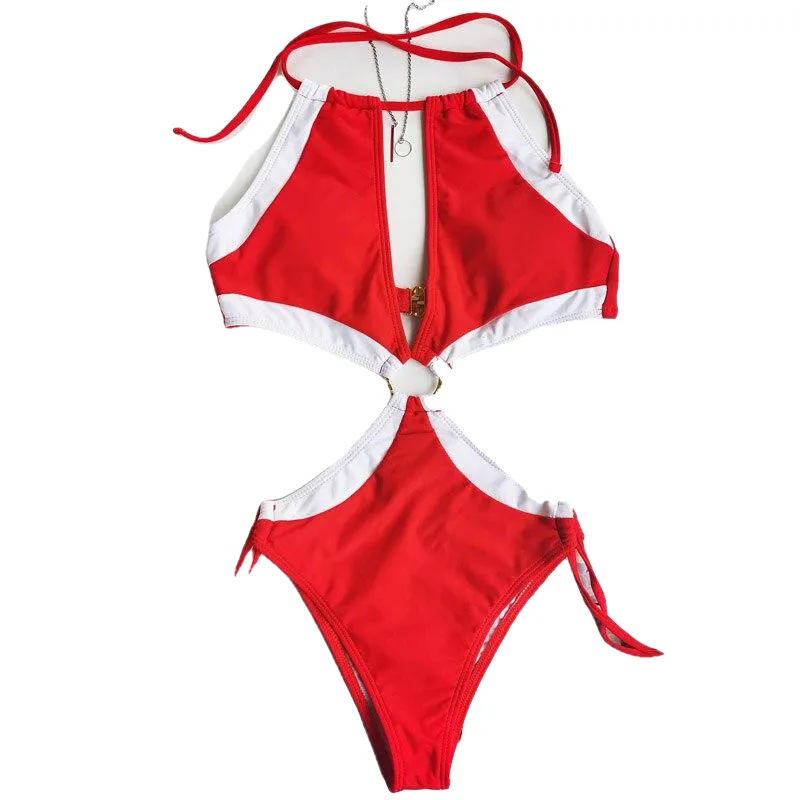 Sexy Women's Hollow Out Push Up Swimwear One Piece