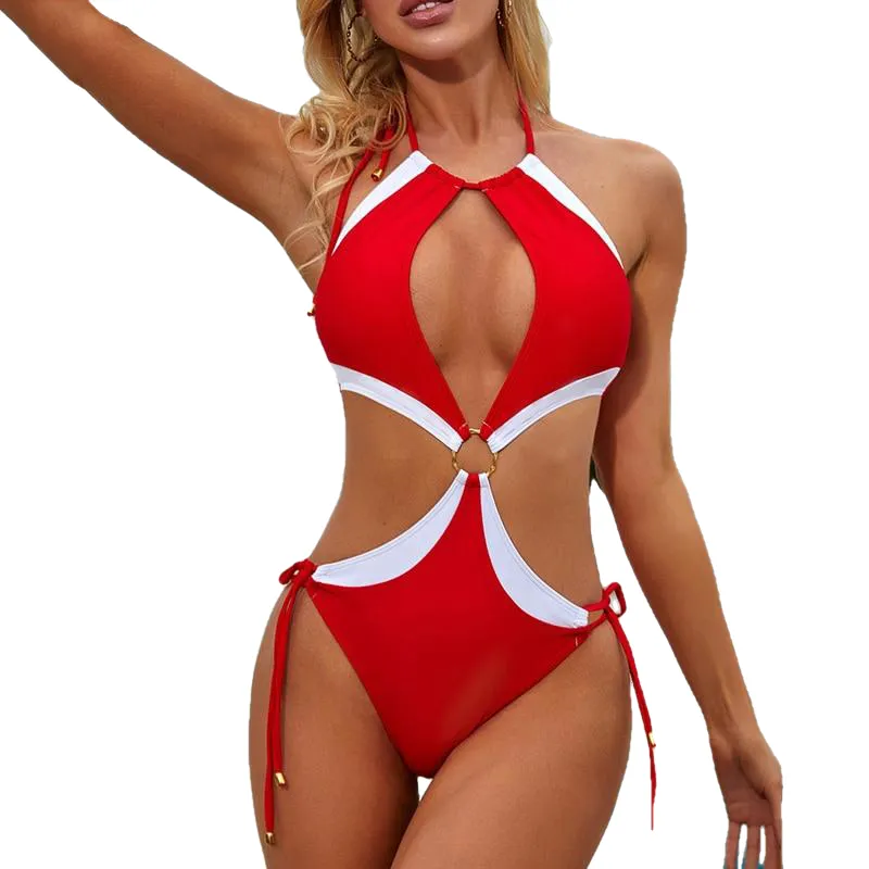 Sexy Women's Hollow Out Push Up Swimwear One Piece