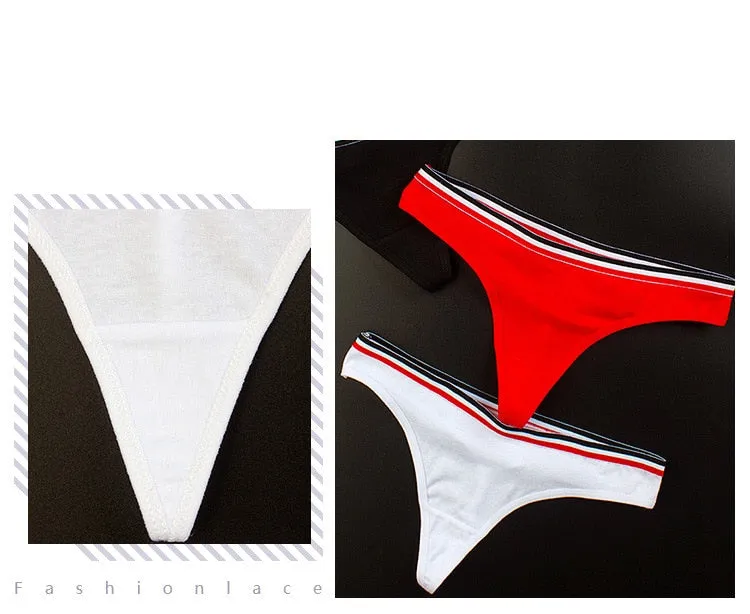 Simple Design Sporty Style Panties Thongs Seamless Briefs Lingerie G String Underwear