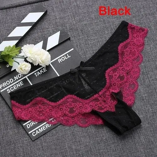 Soft Breathable Sexy Low-Rise Knickers Hollow Briefs Ultra Thin Women Underwear