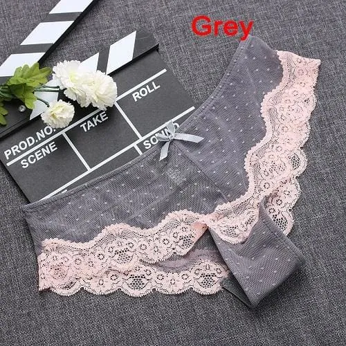 Soft Breathable Sexy Low-Rise Knickers Hollow Briefs Ultra Thin Women Underwear