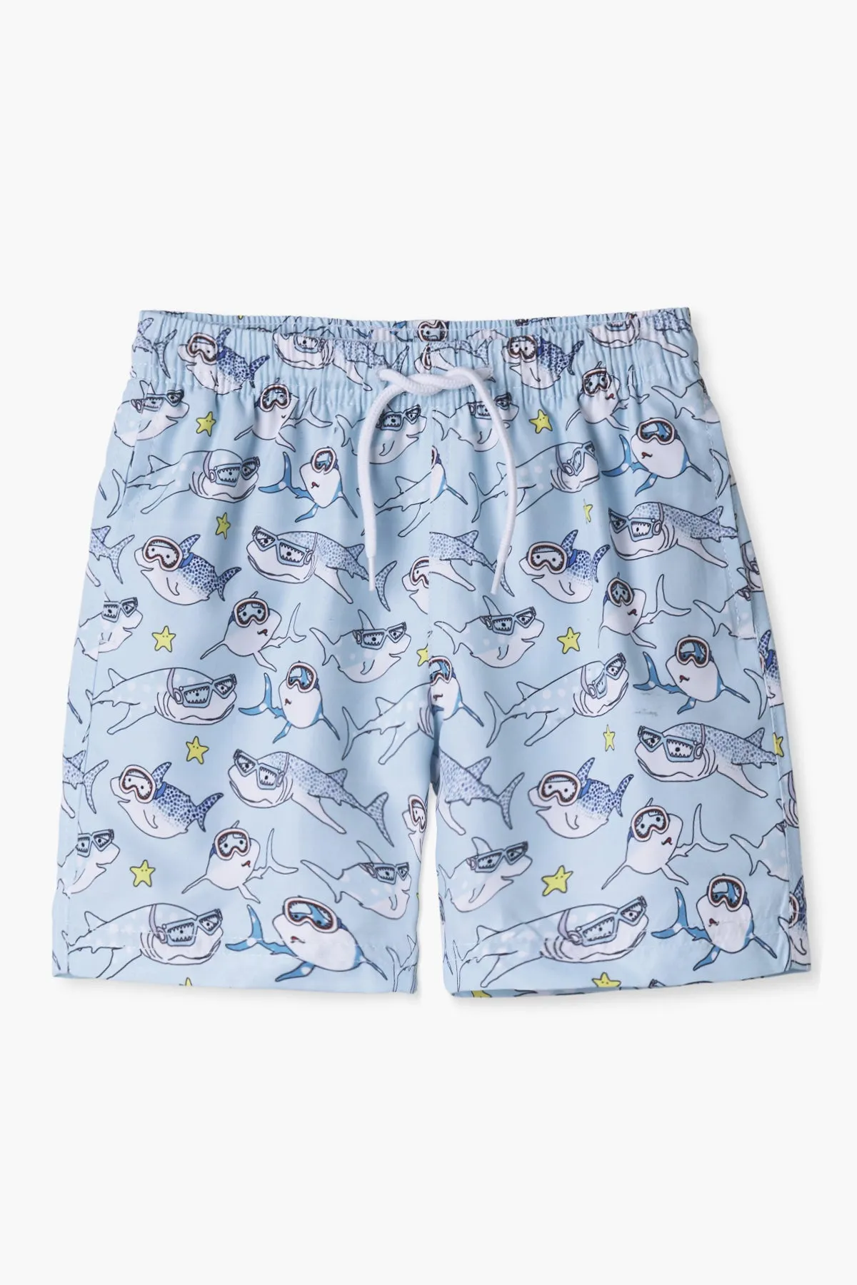 Stella Cove Shark Print Boys Swim Trunks