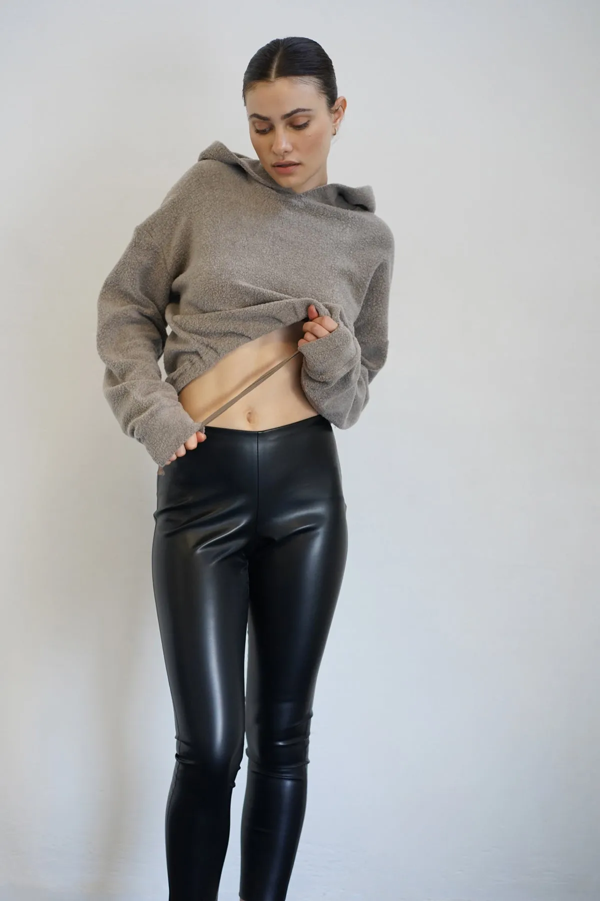 Vegan Leather Legging - Black