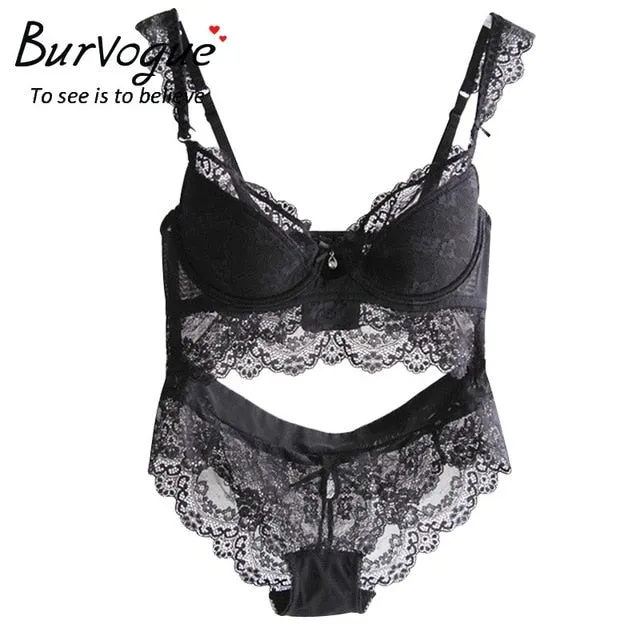 VenusFox Adjustable Lace Lingerie Bra Set