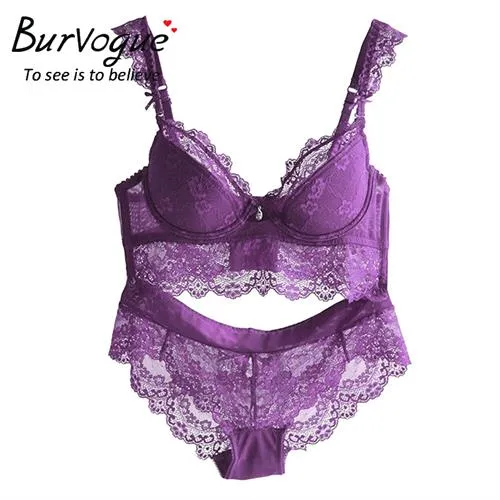 VenusFox Adjustable Lace Lingerie Bra Set