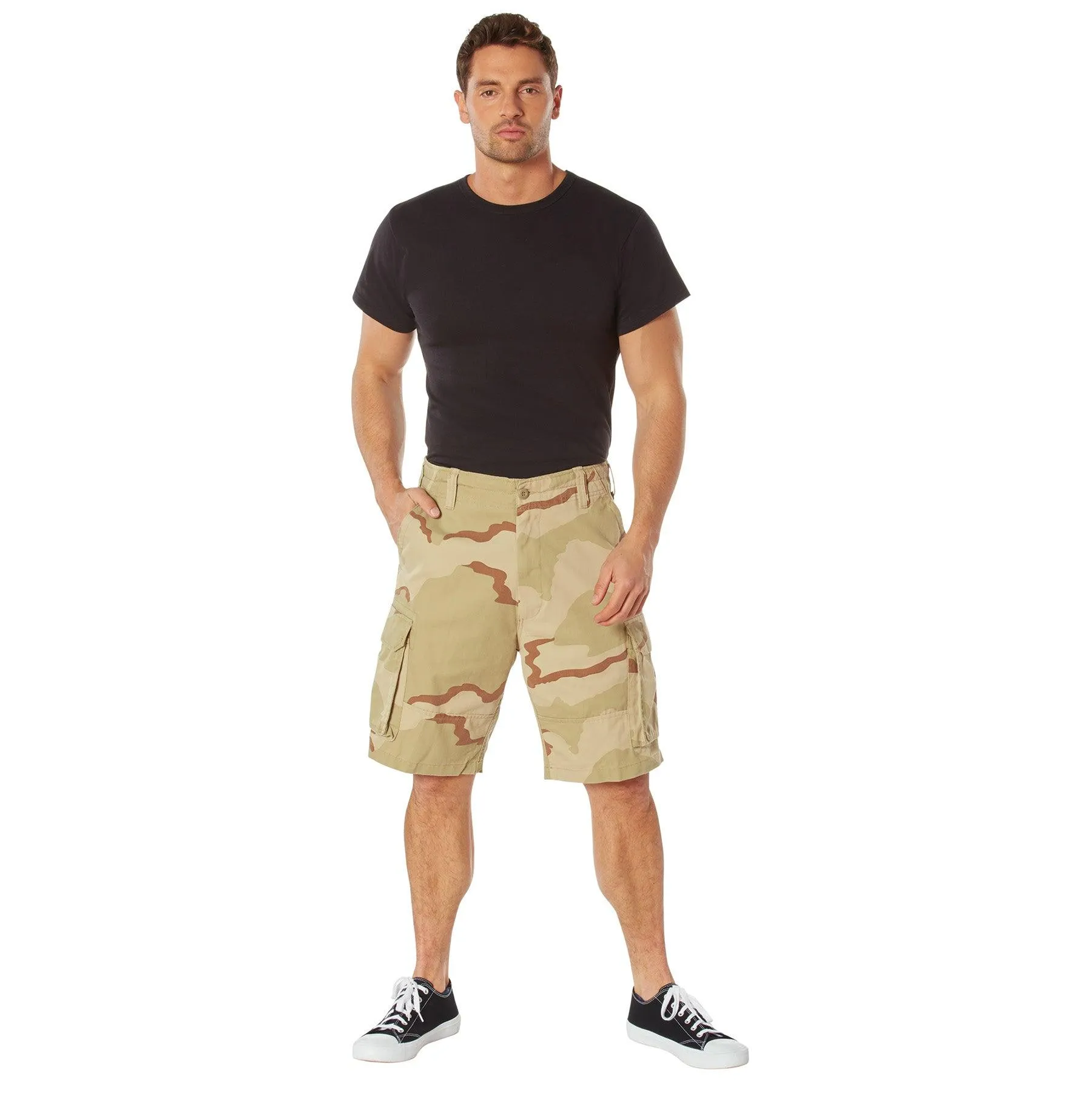 Vintage Camo Paratrooper Cargo Shorts