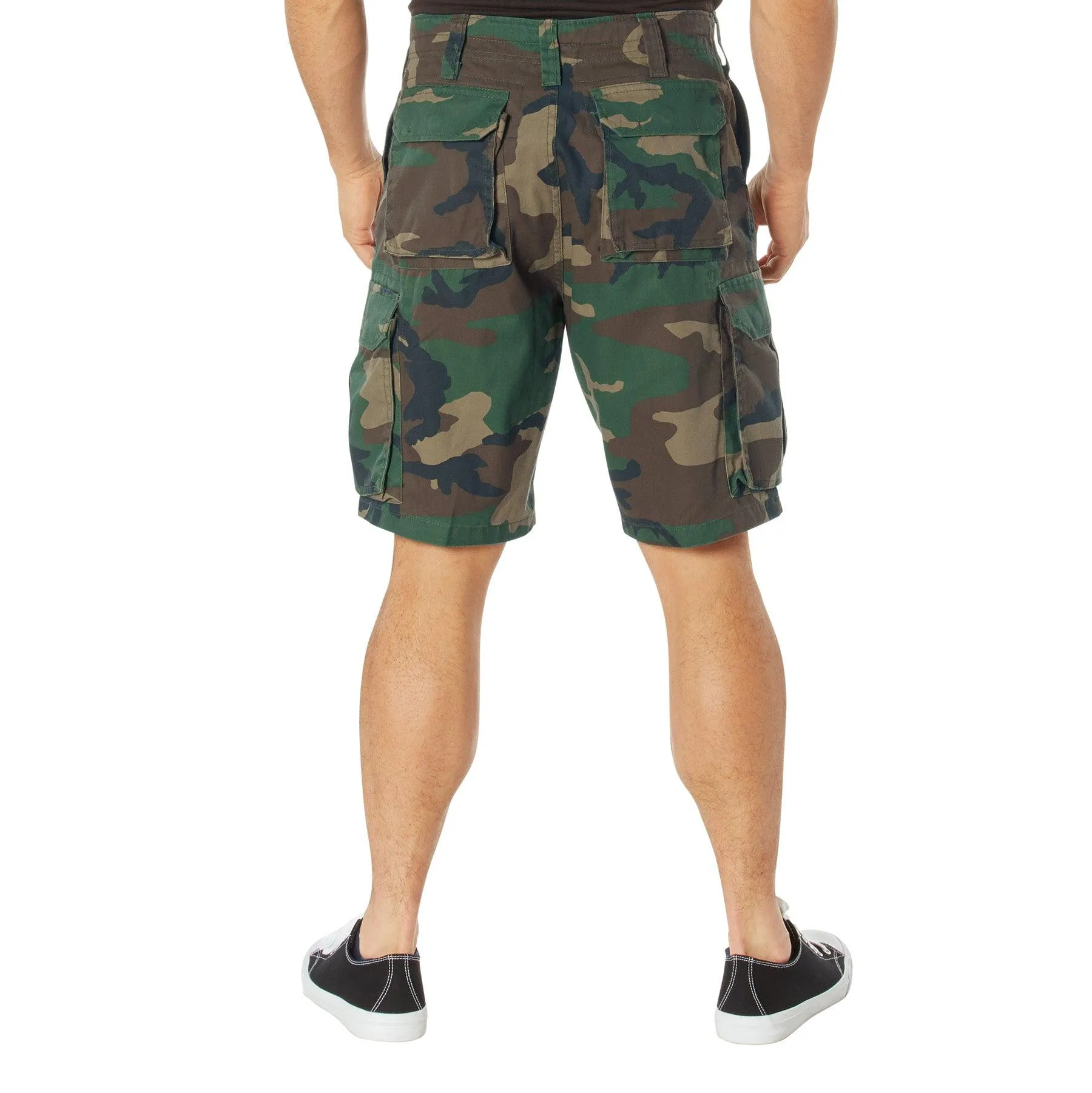 Vintage Camo Paratrooper Cargo Shorts