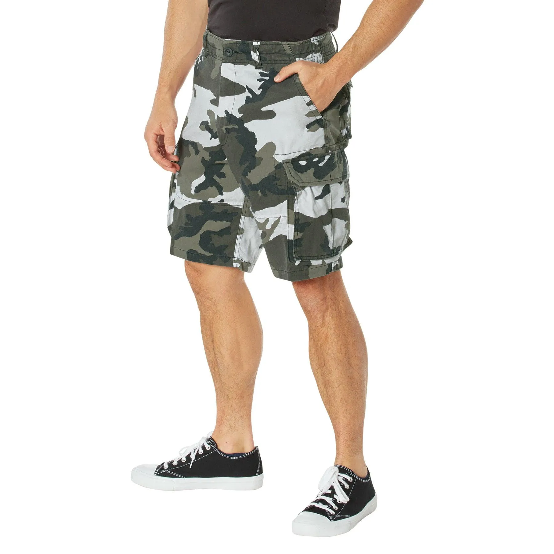 Vintage Camo Paratrooper Cargo Shorts