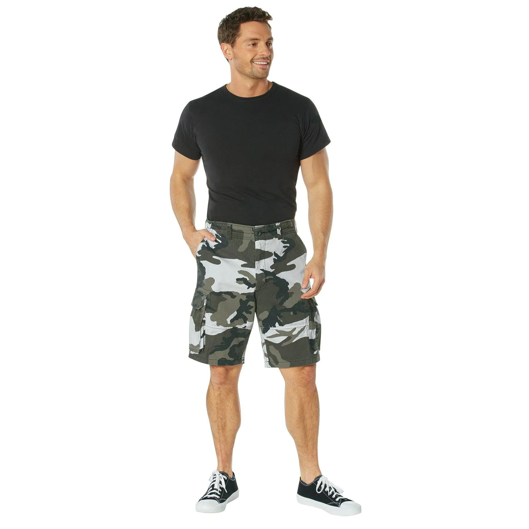 Vintage Camo Paratrooper Cargo Shorts