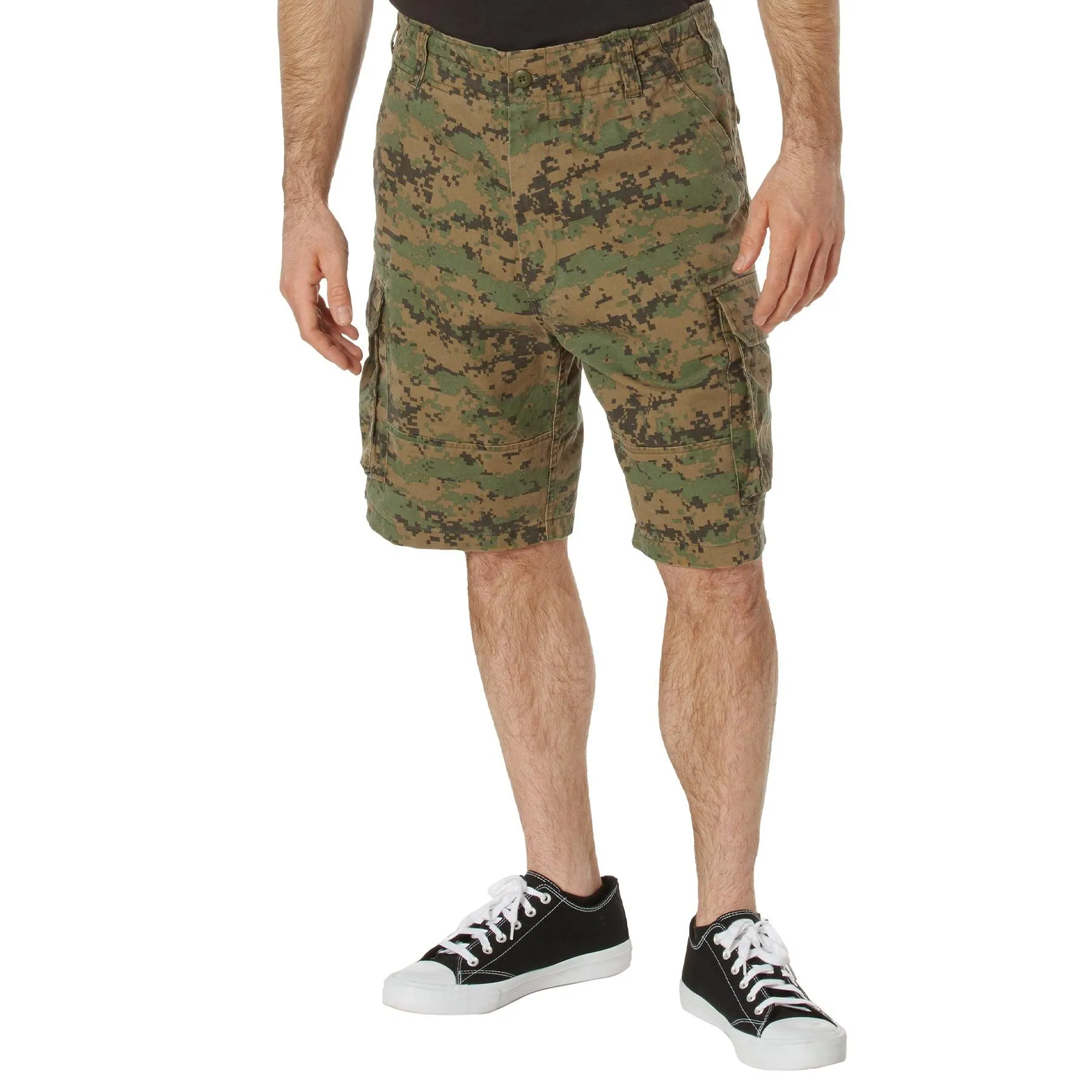 Vintage Camo Paratrooper Cargo Shorts