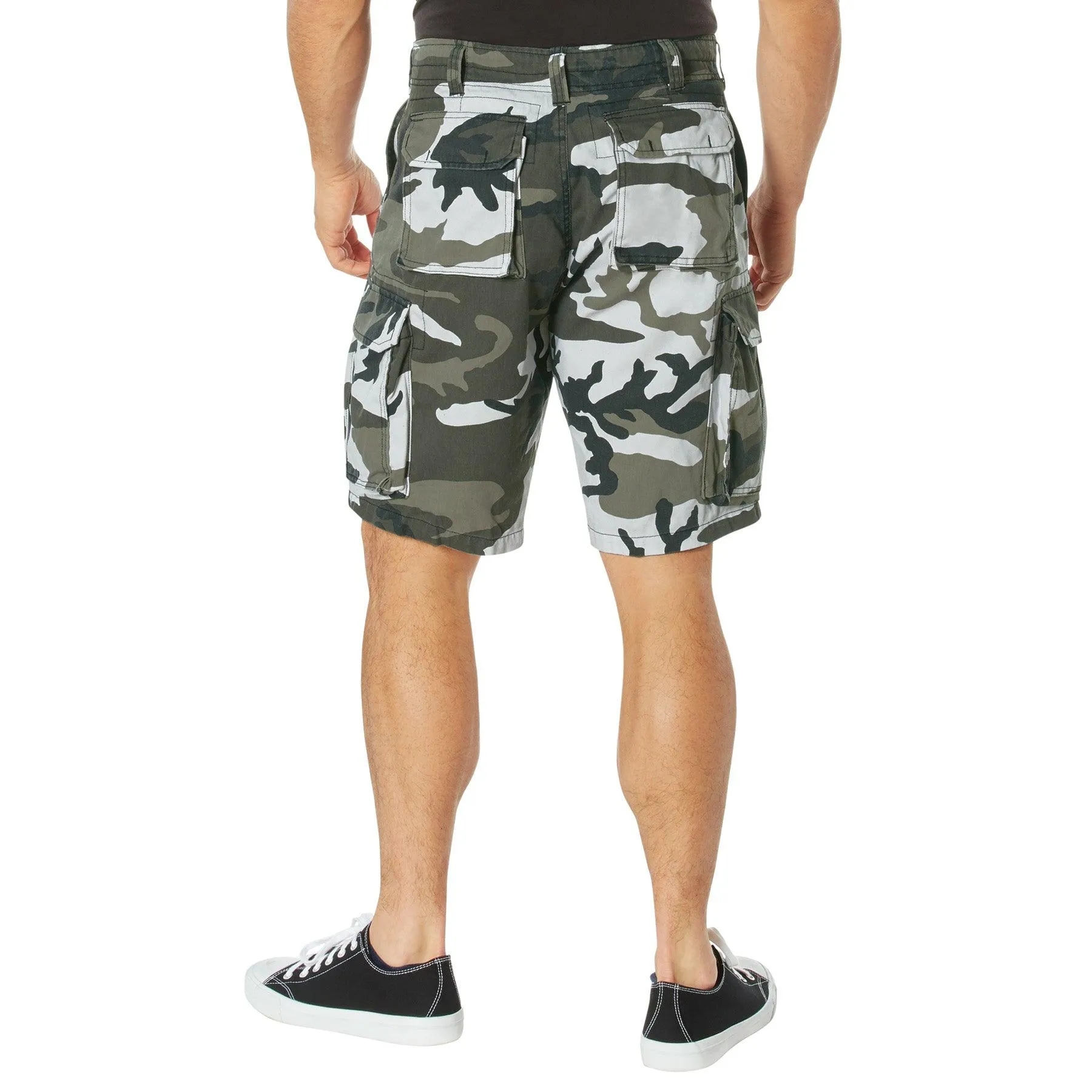 Vintage Camo Paratrooper Cargo Shorts