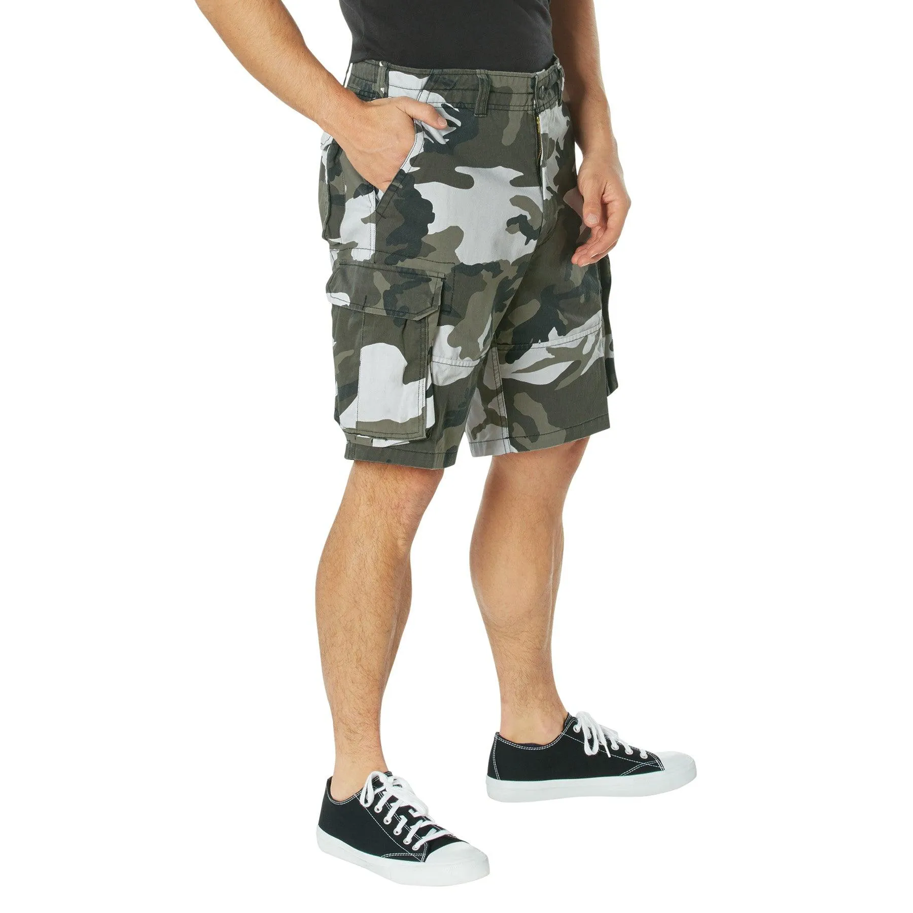 Vintage Camo Paratrooper Cargo Shorts