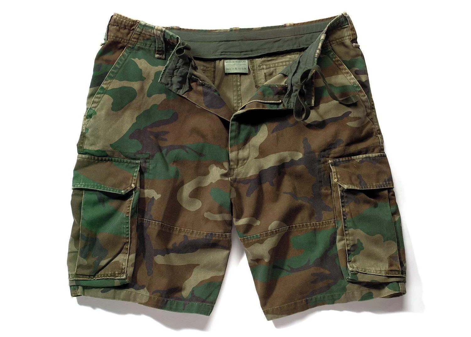 Vintage Camo Paratrooper Cargo Shorts