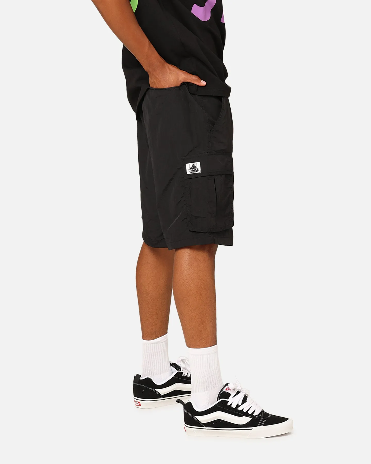 X-Large 91 Nylon Cargo Shorts Black