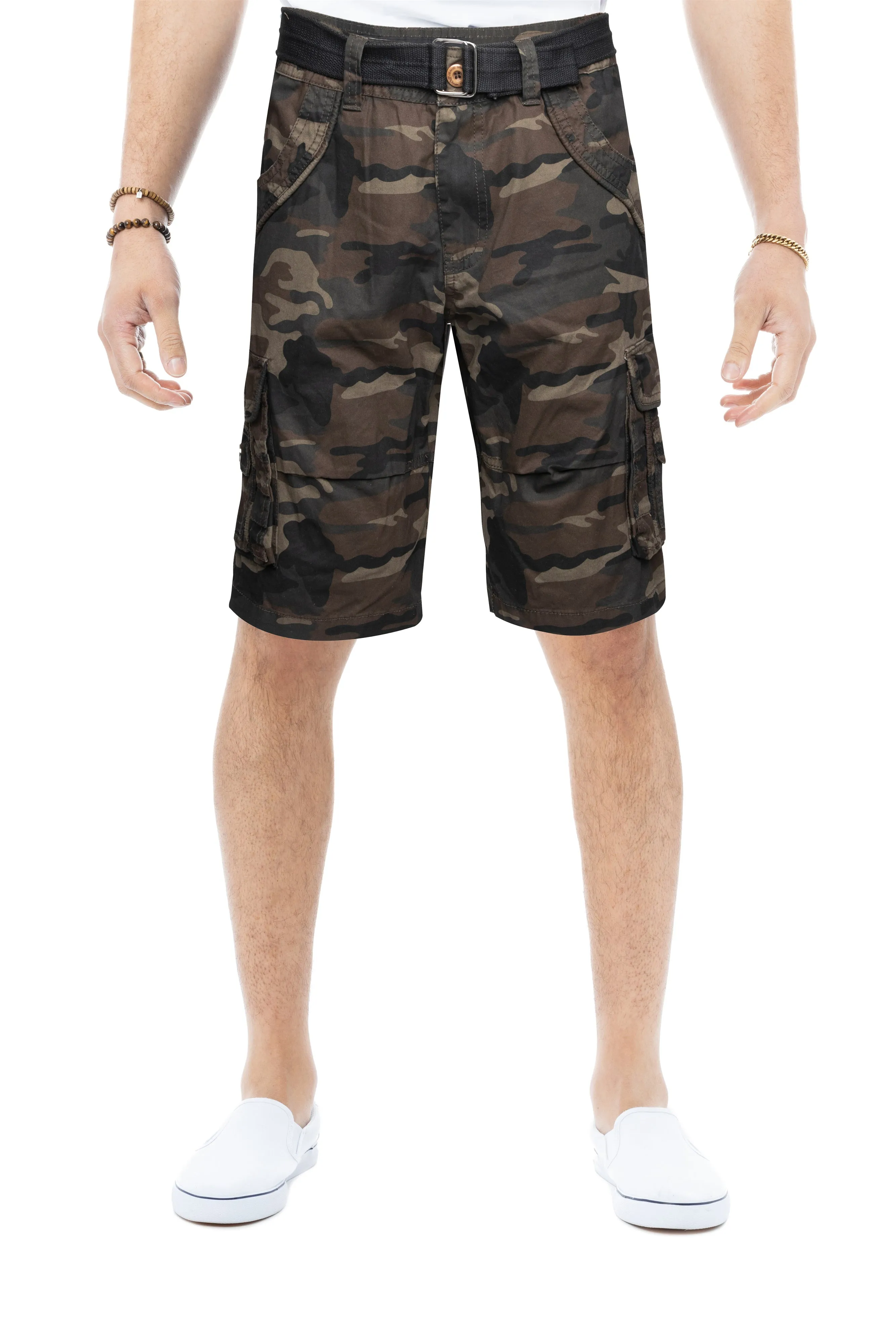 X RAY Men's 12.5" Long Cotton Cargo Shorts