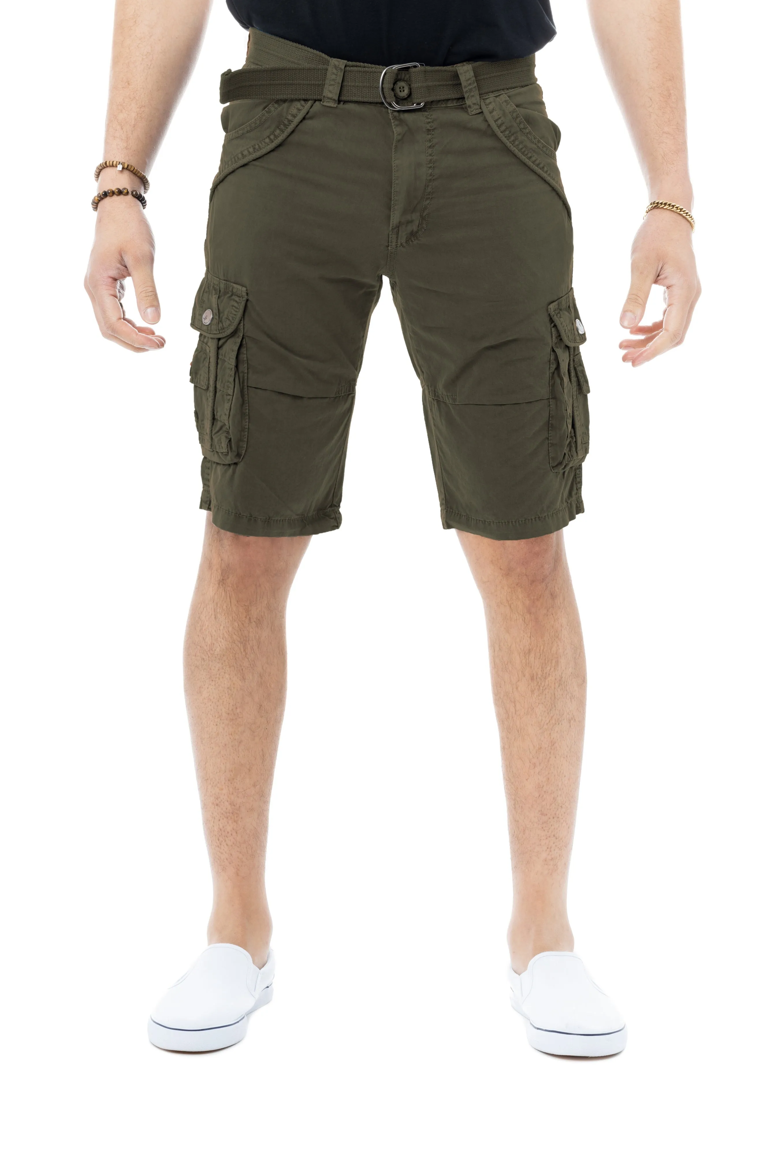 X RAY Men's 12.5" Long Cotton Cargo Shorts