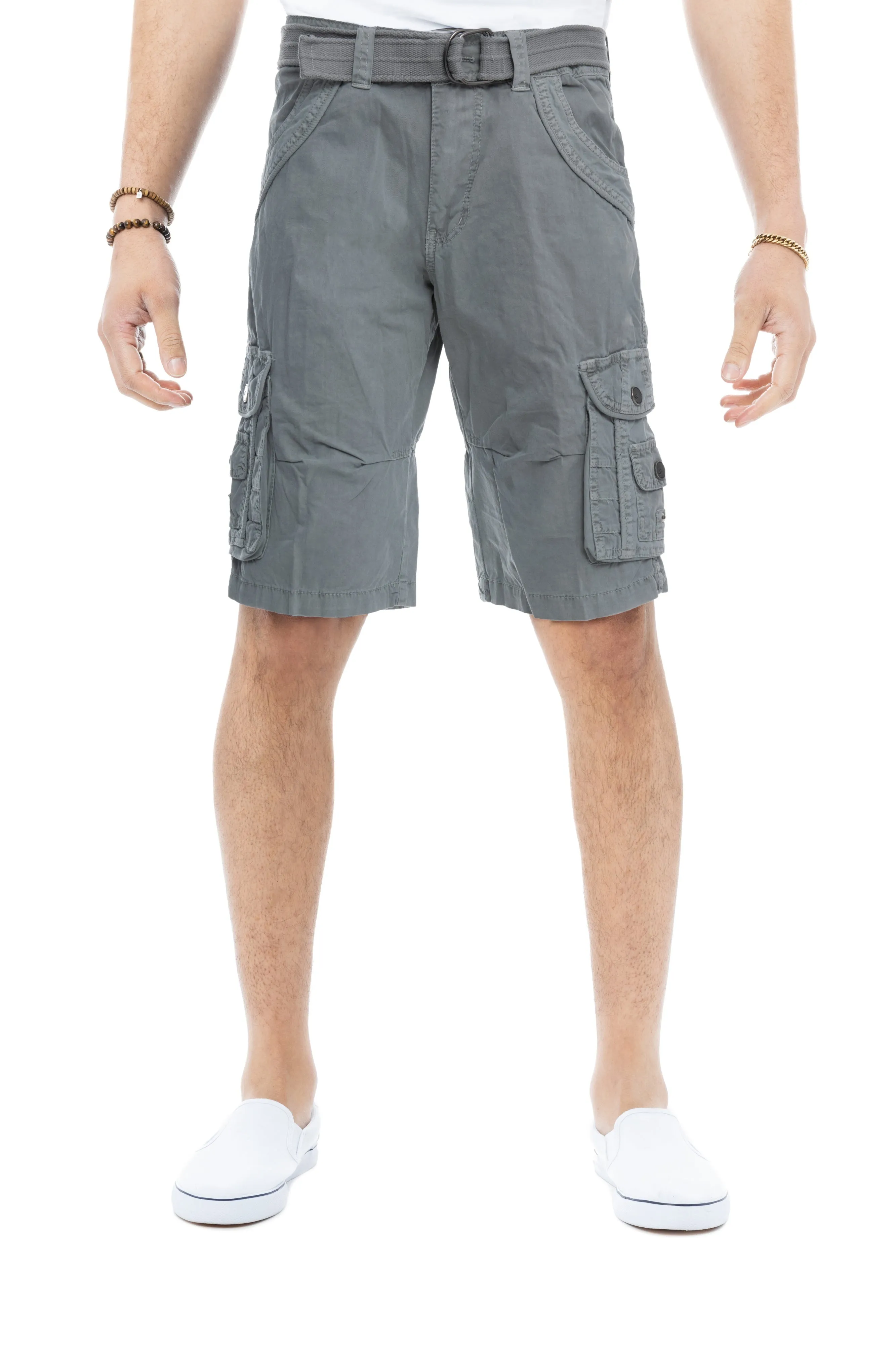 X RAY Men's 12.5" Long Cotton Cargo Shorts