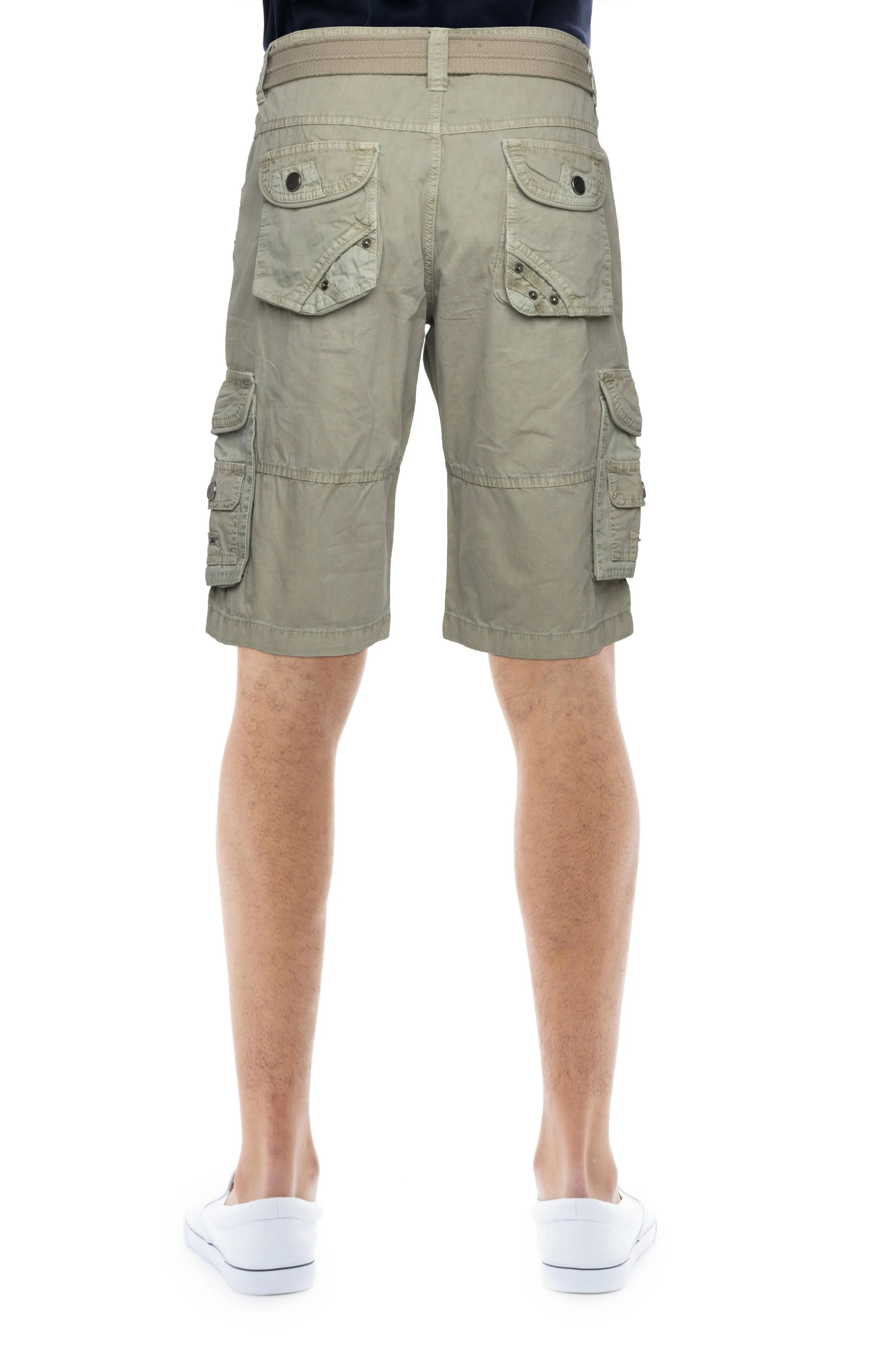 X RAY Men's 12.5" Long Cotton Cargo Shorts