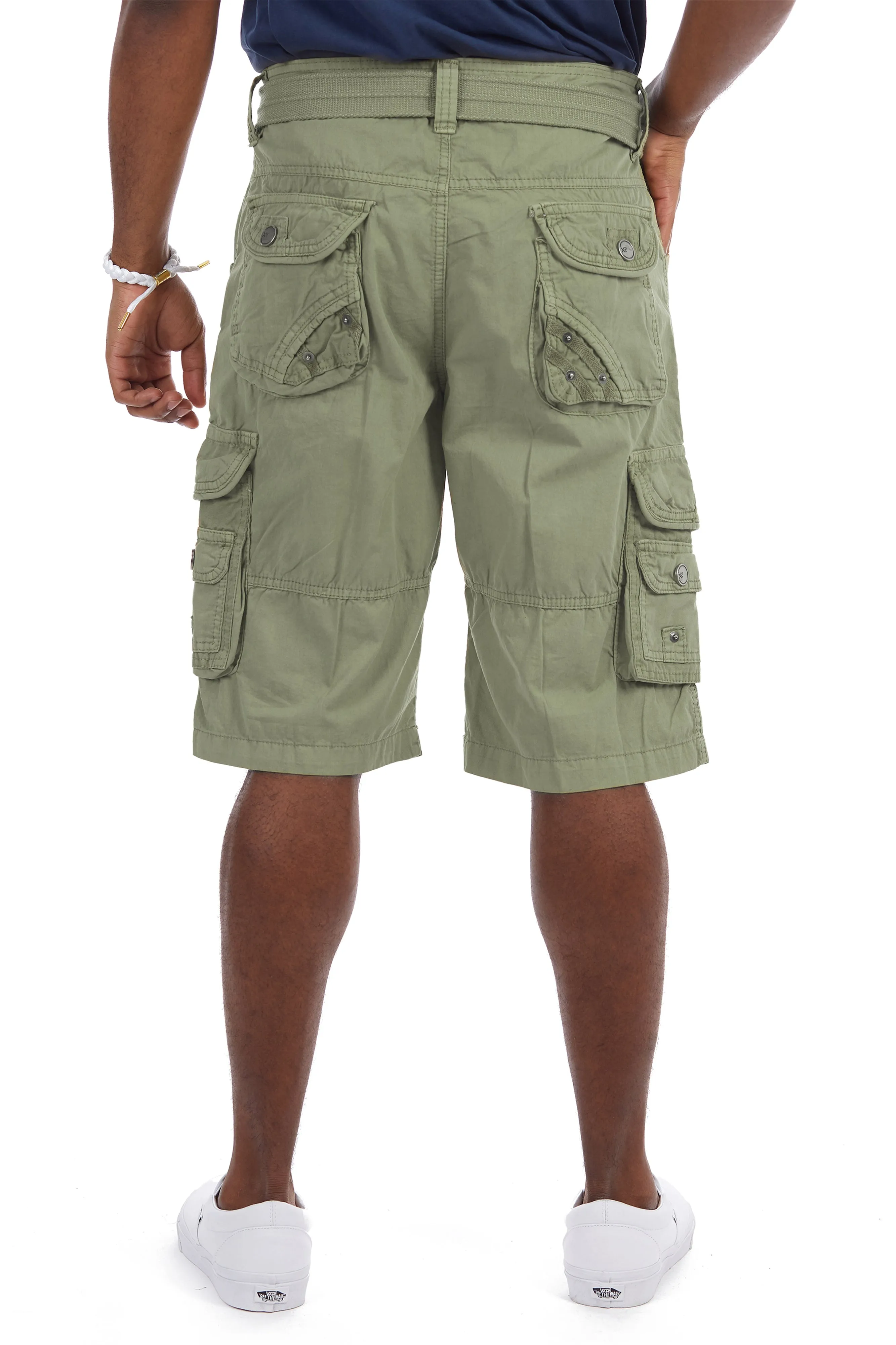 X RAY Men's 12.5" Long Cotton Cargo Shorts