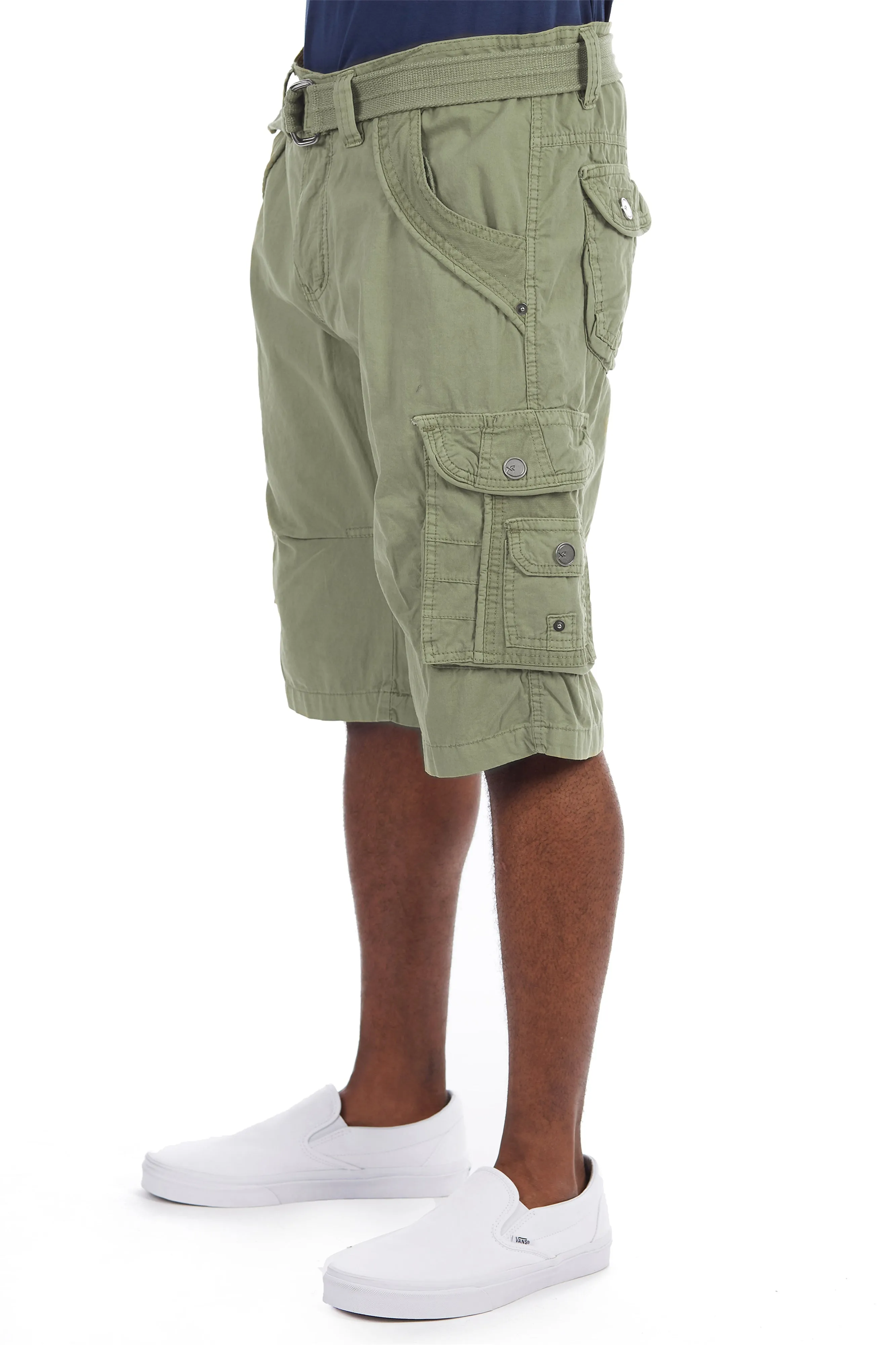 X RAY Men's 12.5" Long Cotton Cargo Shorts