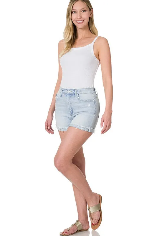 Zenana Cuffed Hem Shorts